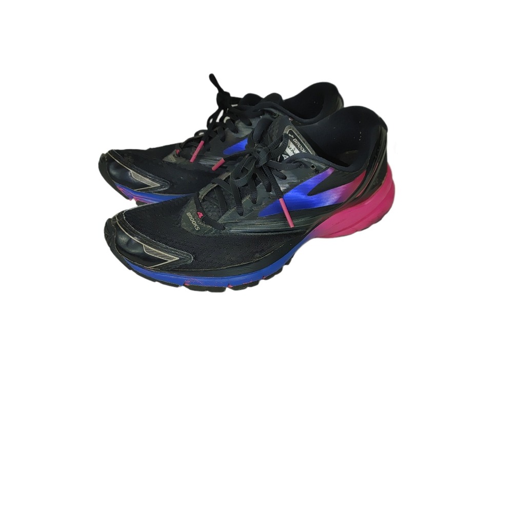 BROOKS LAUNCH 4 PACER RUNNING SHOES 1202341B066‎ SIZE 9 BLACK  PINK BLUE